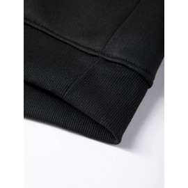 5pcs Men'S Fleece Crew Neck Sweatshirts - Solid Color Long Sleeve Pullover Set, Beige, Gray, Green, Navy Blue, Black - Ideal for Casual Wear, Outdoor Activities, Hiking, Gym, Travel, Hiking Apparel|Casual Style|Comfortable Fit, Sweater Set