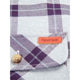 Men's Heavy-Duty Plaid Long Sleeve Dress Shirt - Winter Warmth Collar & Chest Pocket Button, Blue/White/Black/Brown Checkered Pattern, Loose Fit Casual & Formal Button-Up Coat Jacket-like Blazer (Machine Washable)