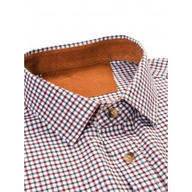 Men's Heavy-Duty Plaid Long Sleeve Dress Shirt - Winter Warmth Collar & Chest Pocket Button, Blue/White/Black/Brown Checkered Pattern, Loose Fit Casual & Formal Button-Up Coat Jacket-like Blazer (Machine Washable)