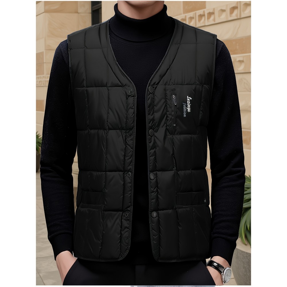Elson OBM Men'S Warm Vest - 100% Polyester Sleeveless Layering Piece for Outdoor Casual Wear