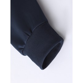 Men's Casual Zip-Up Jacket with Stand Collar - 